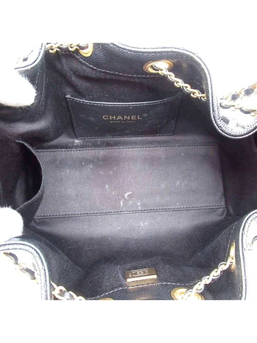 Chanel 25 Mini Handbag Caviar Leather Black